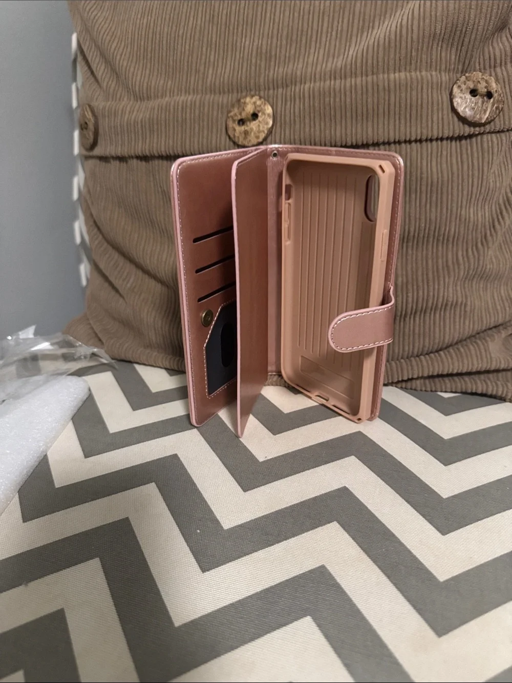 ***2/$15*** Rose Gold Flip Wallet Phone Case with Camera Cutout